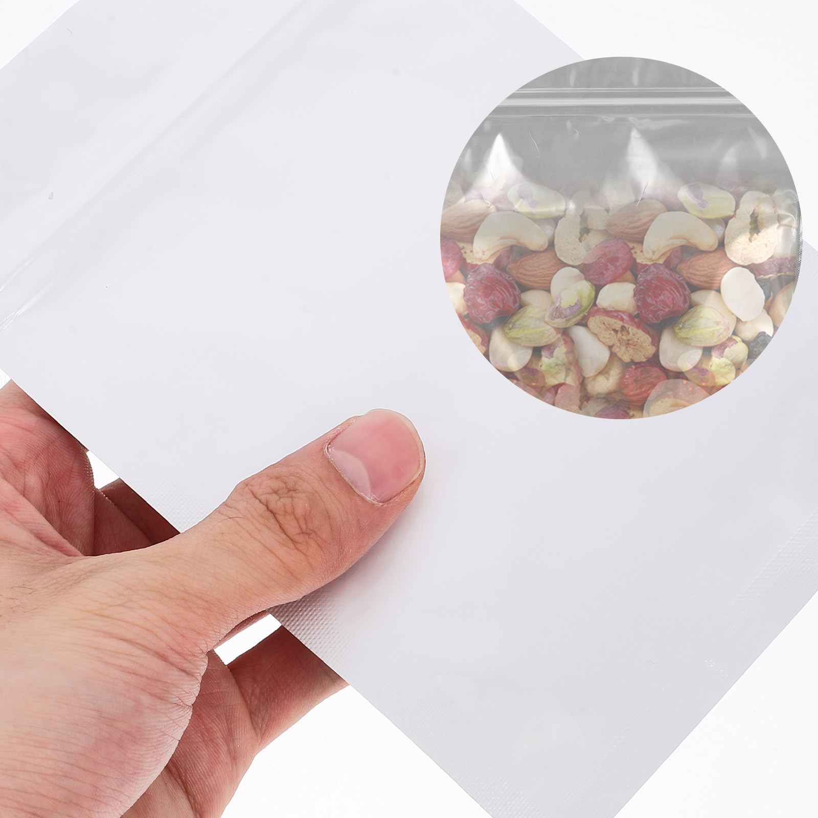 Food Snacks Items - 50개입 밀폐형 재사용 가능 봉투, 간식,