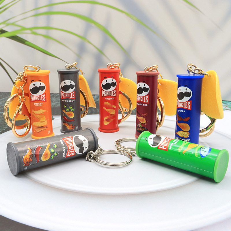 Food Snacks Chips - 창의적인 감자칩 열쇠고리 - 사실적인 레진