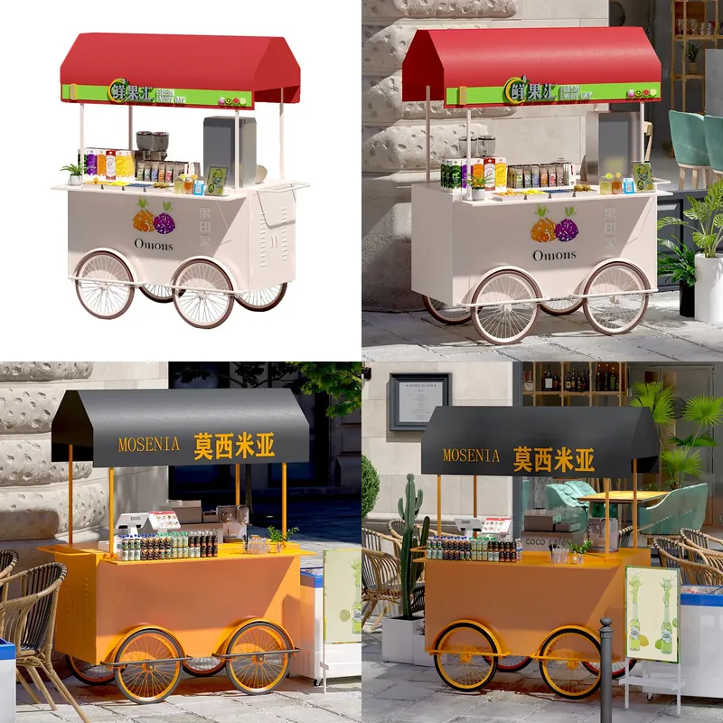 Snacks Food Stall - 휴대용 단조 철제 푸드 카트 유럽