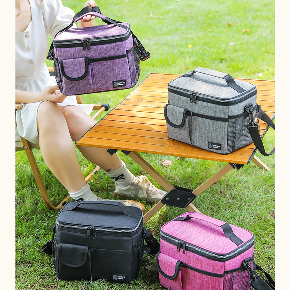 다기능 이중층 절연 쿨러백, 야외 피크닉 캠핑 여행용  - Food Snacks For Camping 리뷰 및 가격