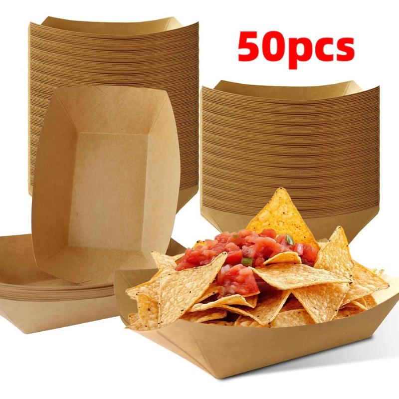 내열성 일회용 크라프트 종이 핫도그 보트 트레이 테이크 - Food Snacks For Camping 리뷰 및 가격