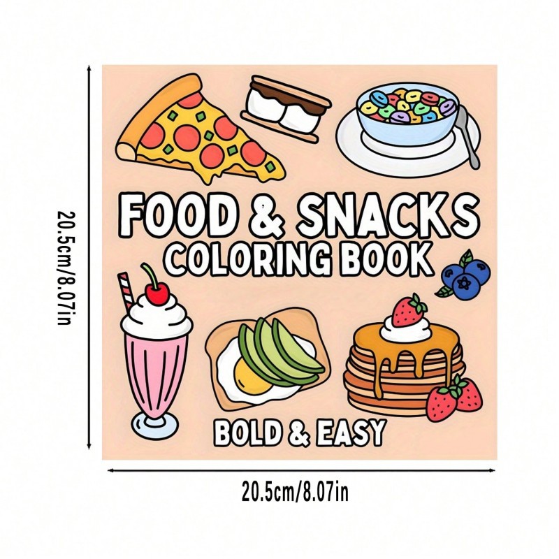 새로운 음식 & 간식 테마 색칠 공부 책, 성인용 그래 - Food Snacks Coloring Book 리뷰 및 가격