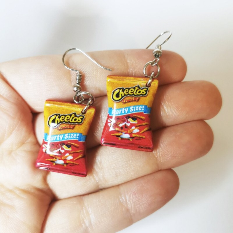재미 있은 스낵 감자 칩 캔디 여성 귀걸이 미니 시뮬레 - Junk Food Snacks 리뷰 및 가격
