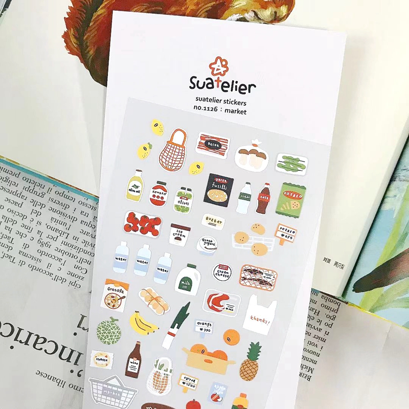 Suatelier No.1126 “마켓” 스티커 스크랩 - Junk Food Snacks 리뷰 및 가격