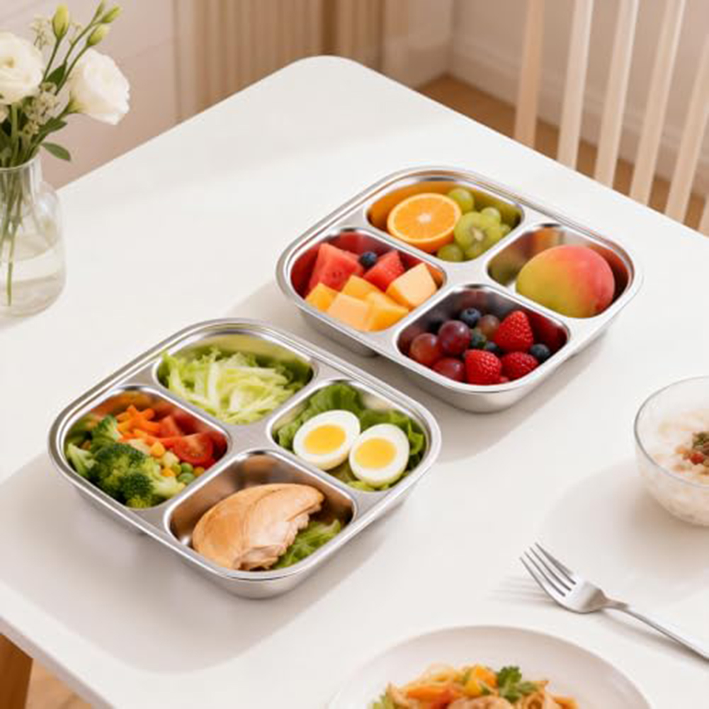 2팩 스테인리스 스틸 간식통, 칸막이가 있는 새지 않는 - Food Snacks For Camping 리뷰 및 가격