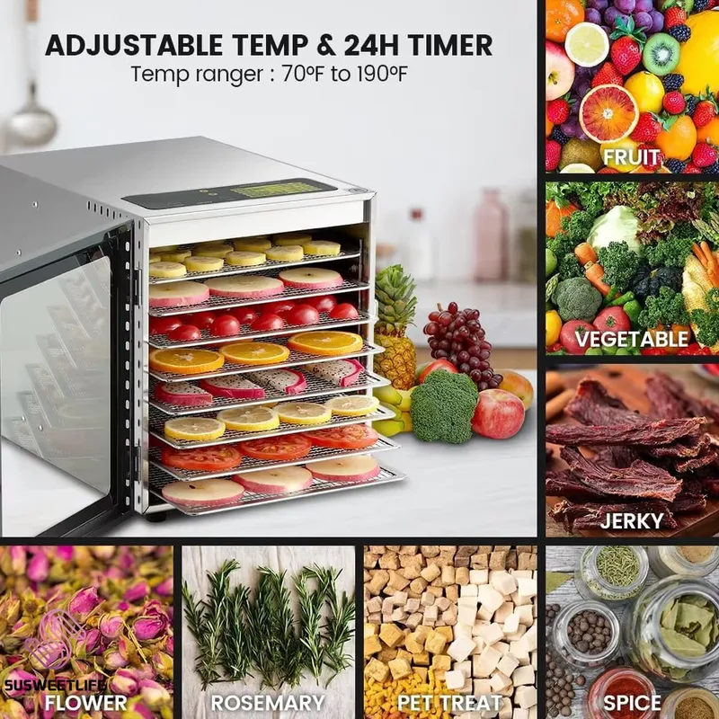 대용량 8단 식품 건조기 500W, DIY 반려동물 간 - Food Snacks Healthy 리뷰 및 가격